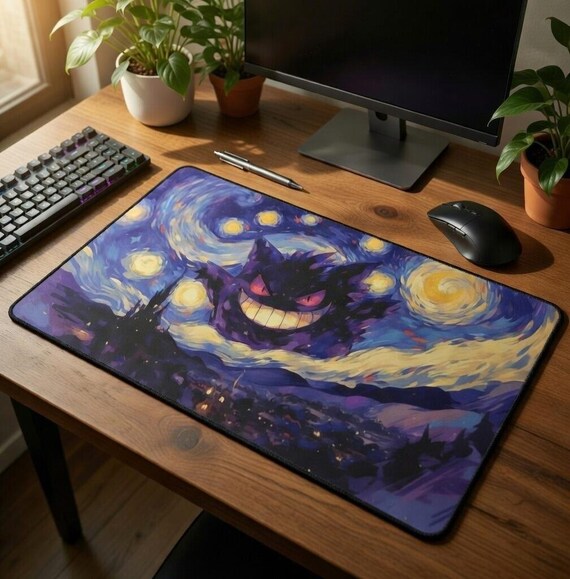Pokémon Gengar XXL Mouse Pad, Gaming Desk Mat, Anime Mouse Pad, High-Definition Printed, Gamer Gift, Stylish and Durable PC Accessory