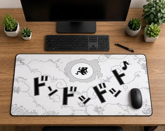 XXL One Piece Luffy Mouse Pad – Gaming Mouse Pad, Anime, One Piece, Desk Mat, Keyboard, desk mat, art, setup, Japan, manga, black, white