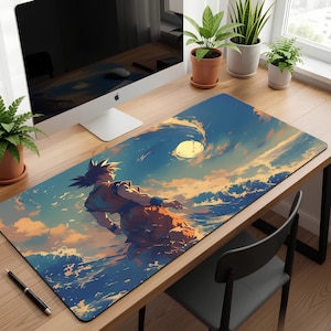 Dragon Ball Z Kawaii XXL Mouse Pad, Anime Gaming Desk Mat, Cute DBZ Desk Setup, Large Keyboard Pad, Gamer Mousepad, Anime Room Decor