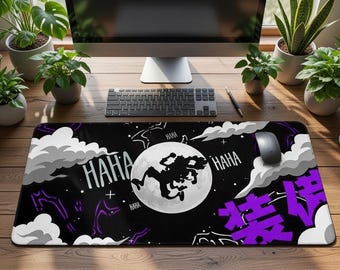 One Piece Luffy Mouse Pad – XXL Gaming Desk Mat with Anime Inspired Design – Black – White Otaku Mouse Pad for PC Setup – Gaming Enthusiasts