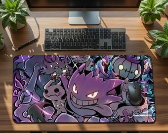 XXL Pokémon Mouse Pad – Gengar Mouse Pad – Gengar, Gaming Setup, Anime & Manga, Large Mouse Pad for PC and Keyboard