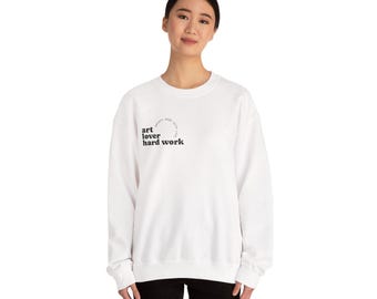 Minimalist Text Crewneck Sweatshirt: Unisex Cotton-Poly Blend