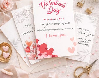 Romantic Valentine's Day Card | Minimalist Anniversary Gift (Instant Download)