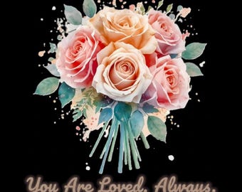 レトロな70年代のバラのPNG | 大胆な花柄のクリップアート | 昇華デザイン（印刷可能ダウンロード）