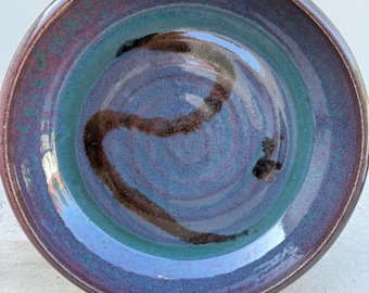 Large Handmade Ceramic Serving Platter with Fluted Exterior