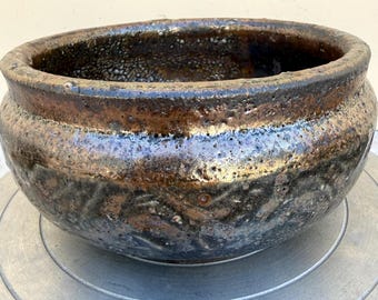 Handmade ceramic succulent planter, Shino glaze, Wabi Sabi Inspired