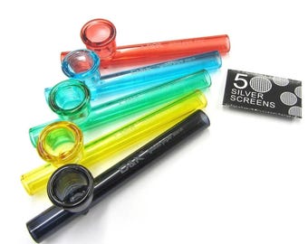 Pipa de tabaco D&K Glass para fumar al azar y 5 pantallas gratis