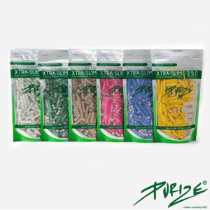 May include: Six transparent plastic bags of Purize XTRA-SLIM filters, each filled with colored filters. The bags are labeled with "XTRA-SLIM" and "PURIZE". Colors include white, green, tan, pink, blue, and yellow. The Purize logo is at the bottom.