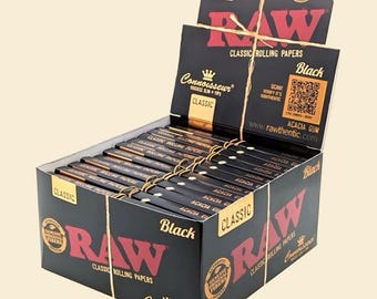 Cartine RAW Black Connoisseur King Size Slim con filtri Roach