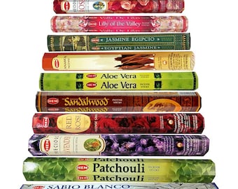 Bastoncini di incenso Hem 12 gusti assortiti, ogni confezione contiene 20 bastoncini