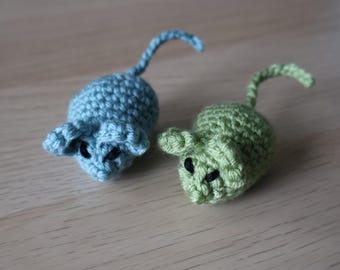 Handmade Crochet Mouse Cat Toy With Catnip