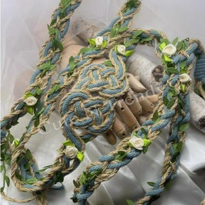 Handfasting cord Double Heart customized / Inspired by nature wedding ceremonies unity