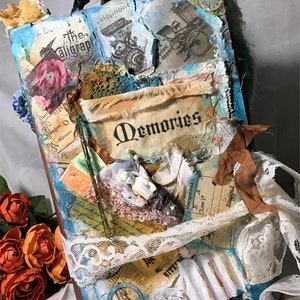 Journal indésirable/ Techniques mixtes / Livre mémoire unique en son genre (prêt à expédier)