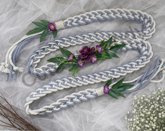 Braided handfasting floral cord/ wedding cord
