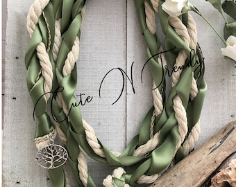 Handfasting sage Wedding Cord