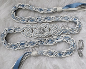 Something blue Handfasting Ribbon cord wedding ceremony unity cord High-End