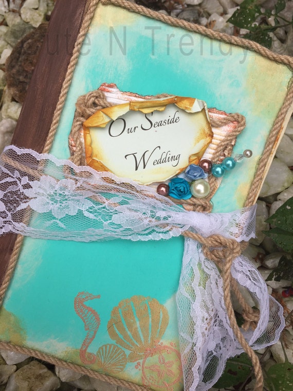 Beach Wedding Guest Book Etsy