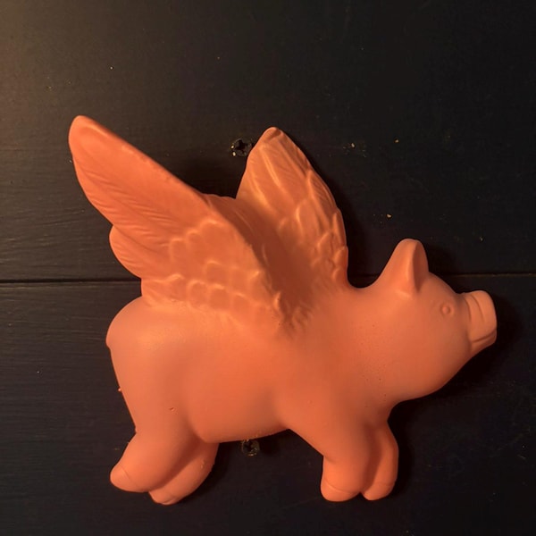 fliegendes Schweinchen Wand Kunst schrulligen handgemachten Deco
