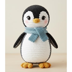PDF Crochet Pattern - Premium Amigurumi Penguin - Luxury Plushie Tutorial