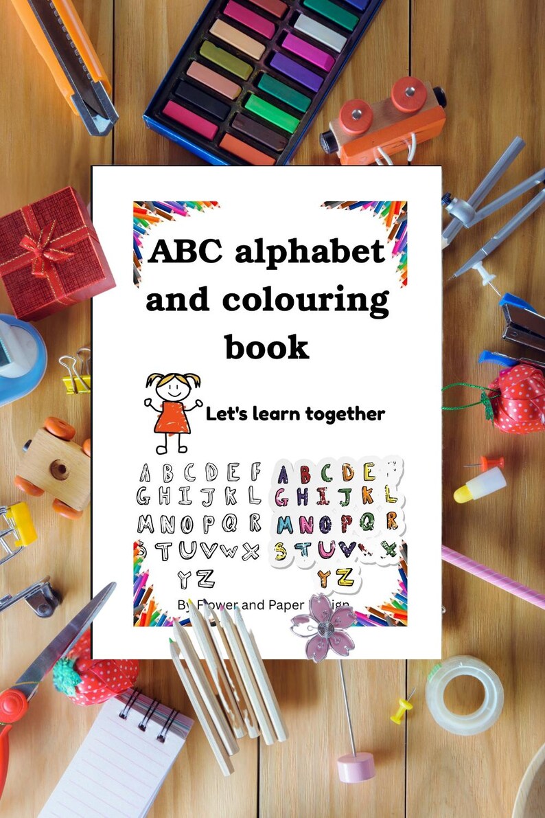 ABC Alphabet & Colouring Book Printable | 30-page Preschool Worksheets ...