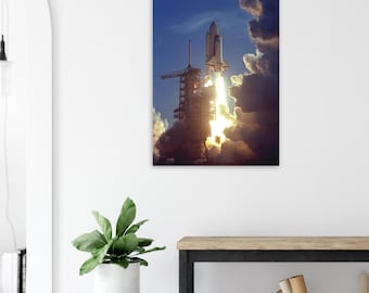 Muurkunst Space Shuttle First Launch - iconische NASA-print uit de jaren 80