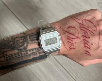 Casio F-91W "Silver Surfer" Silver & Clear Digital Watch - Hand-Modified - Custom Mod