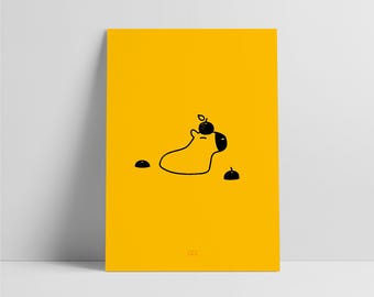 Chill Capybara Print • Minimalist Animal Print • Colorful Wall Art • Modern Home Decor