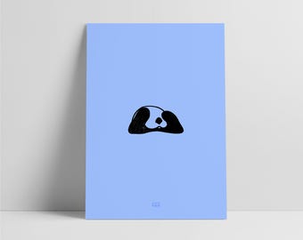 Shy Otter Print • Minimal Animal Illustration • Whimsical Wall Art • Nursery or Kids Room