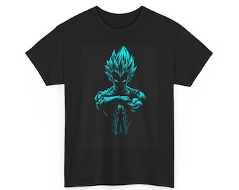 Vegeta Anime Tee - Unisex Heavy Cotton Tshirt for Gym Motivation, Dragonball Shirt