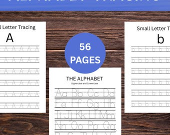Arbeitsblatt zur Nachverfolgung des Alphabets: Schreibübungen für die Vorschule (PDF)
