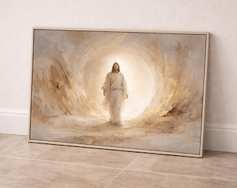 Jesus Resurrection Art Print | Christian Easter Decor (Instant Download)