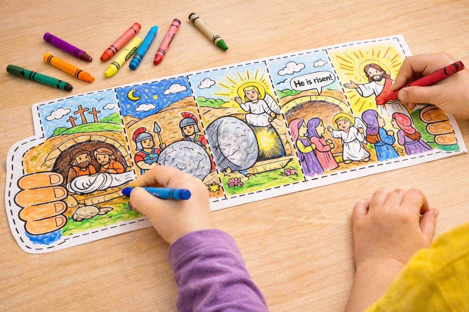 Holy Week Accordion Craft Printable | Easter Resurrection Bible Craft ...