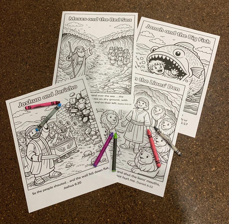 Old Testament Bible Coloring Pages Bundle – LDS Primary Coloring ...