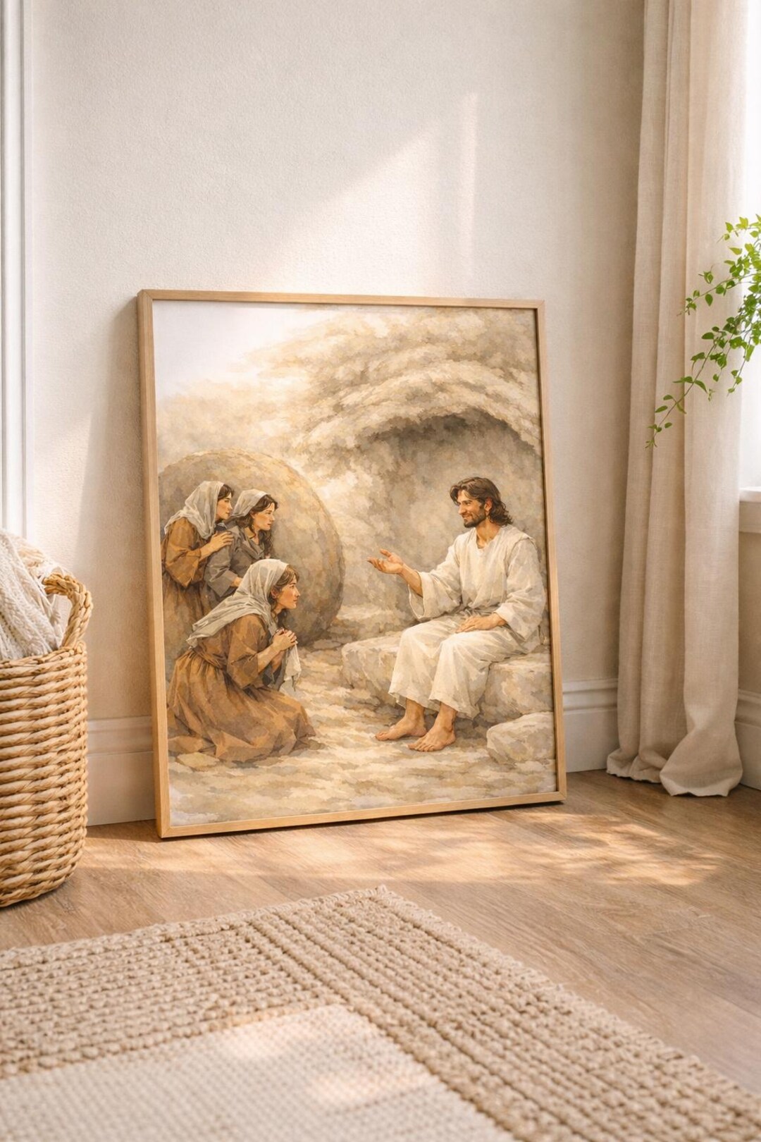 Scripture List Empty Image Resurrection of Jesus Empty Tomb Christian Wall Art Printable, Easter ...