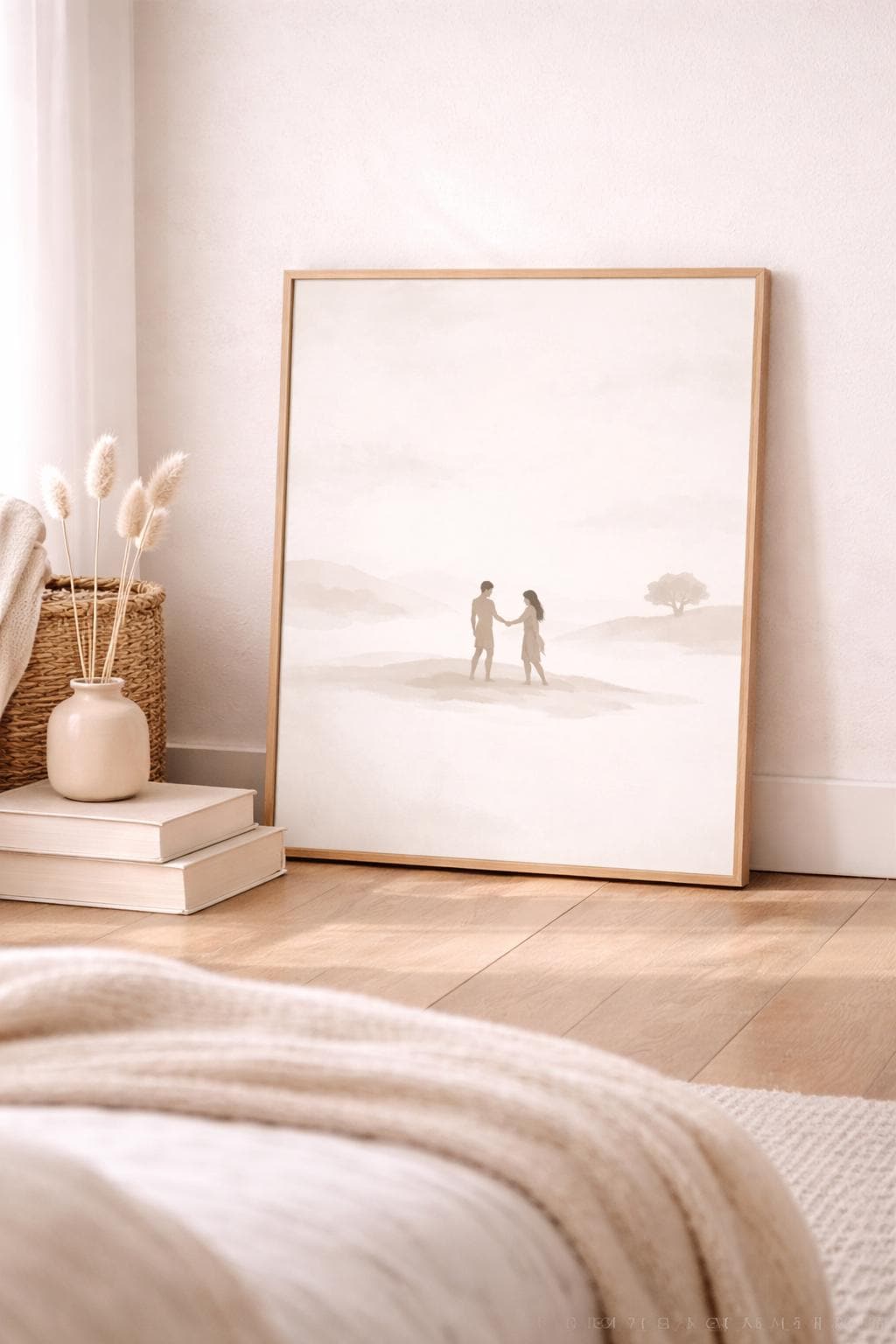 Adam and Eve Wall Art Printable, Minimalist Christian Art, Genesis ...