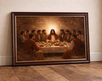 Last Supper Art Print | Jesus and Apostles, Christian Home Decor (Instant Download)