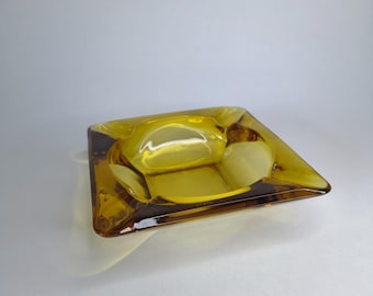 Mid Century Anchor Hocking Glass Cigar Ashtray