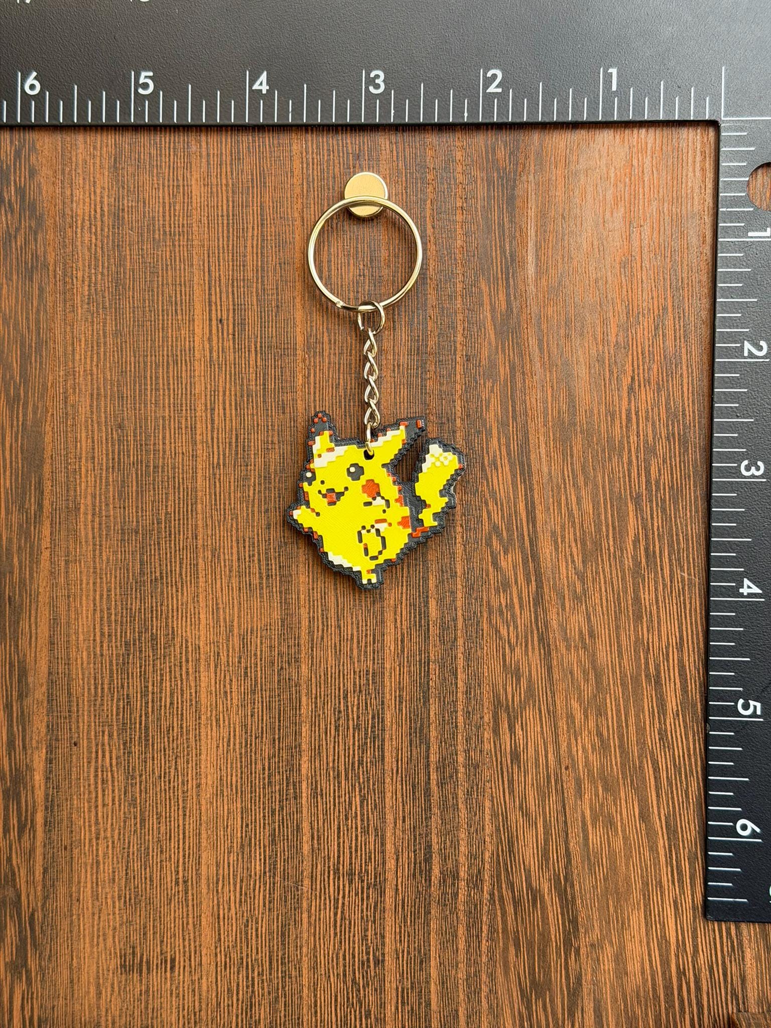 Pikachu Pixel Keychain – 3D Printed Pokémon Gift | Retro Pixel Art