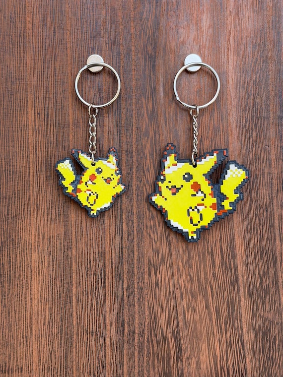【新品】POKEMON MADE KEY RING ピカチュウ　Pikachu Pikachu Pixel Keychain – 3D Printed Pokémon Gift | Retro Pixel Art
