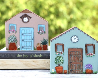 Garden Shed Gift, Small Wooden House, Wooden Shed, Rustic Home Décor, Miniature Potting Shed, Garden Lover, Gardening Gift