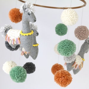 Llama Mobile, Nursery Mobile, Home Decor, Hanging Decoration