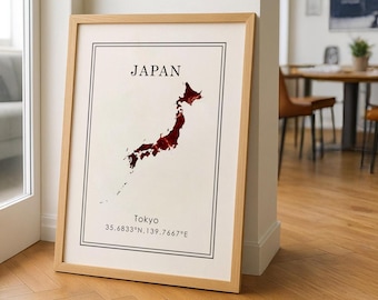 3D木製日本地図：日本の州を詳細に描いた壁アート - Etsy 日本