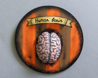 Creepy Human Brain Sculpture: Halloween Home Decor