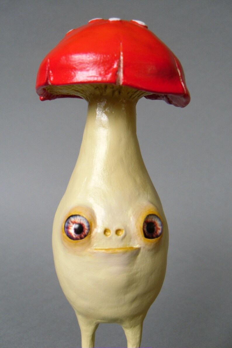 Mushroom Art Doll Mushroom Monster Clay Mushroom Amanita Etsy Israel