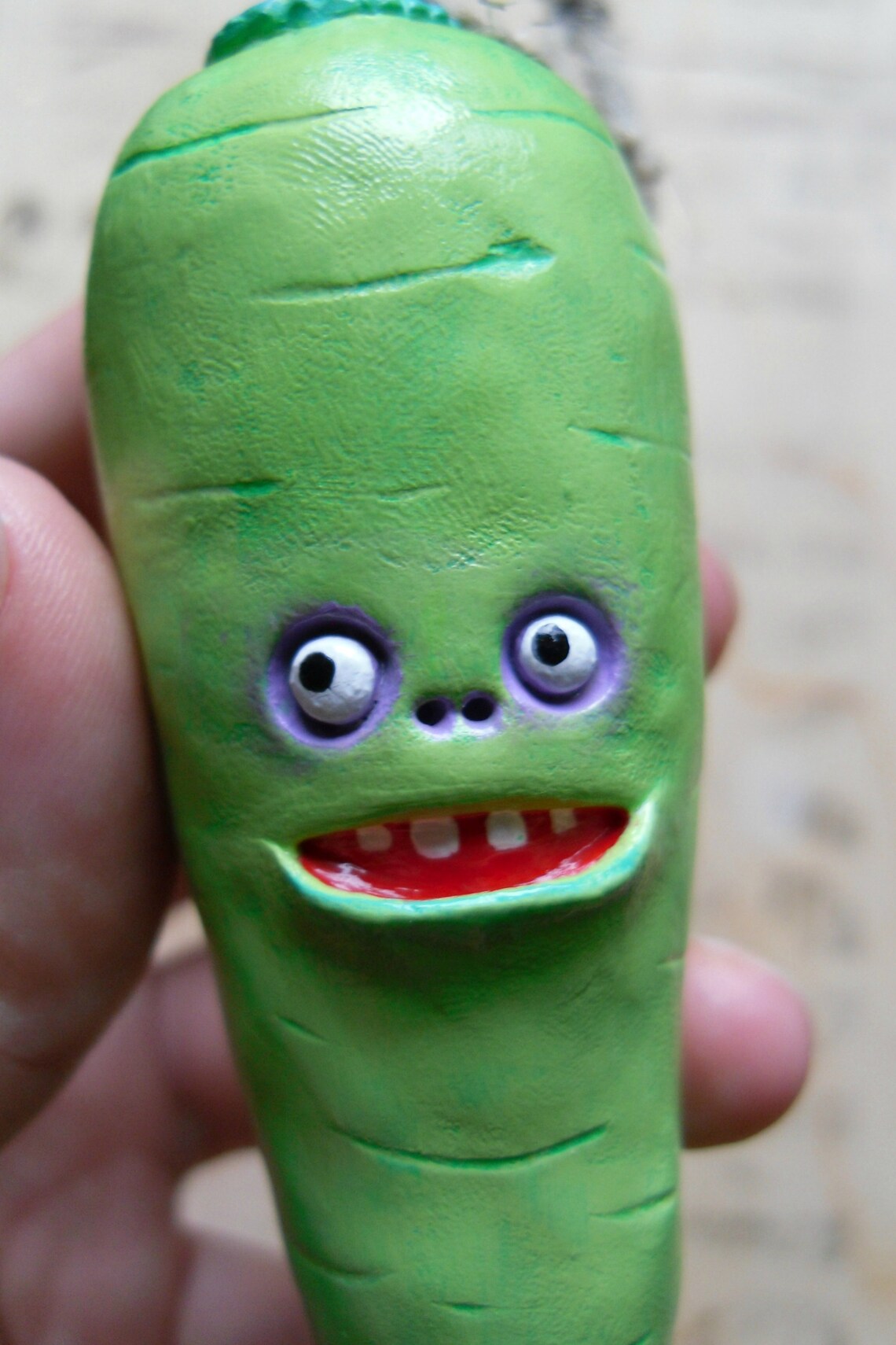 Polymer Clay Carrot Ornament Zombie Carrot Decor Clay Etsy