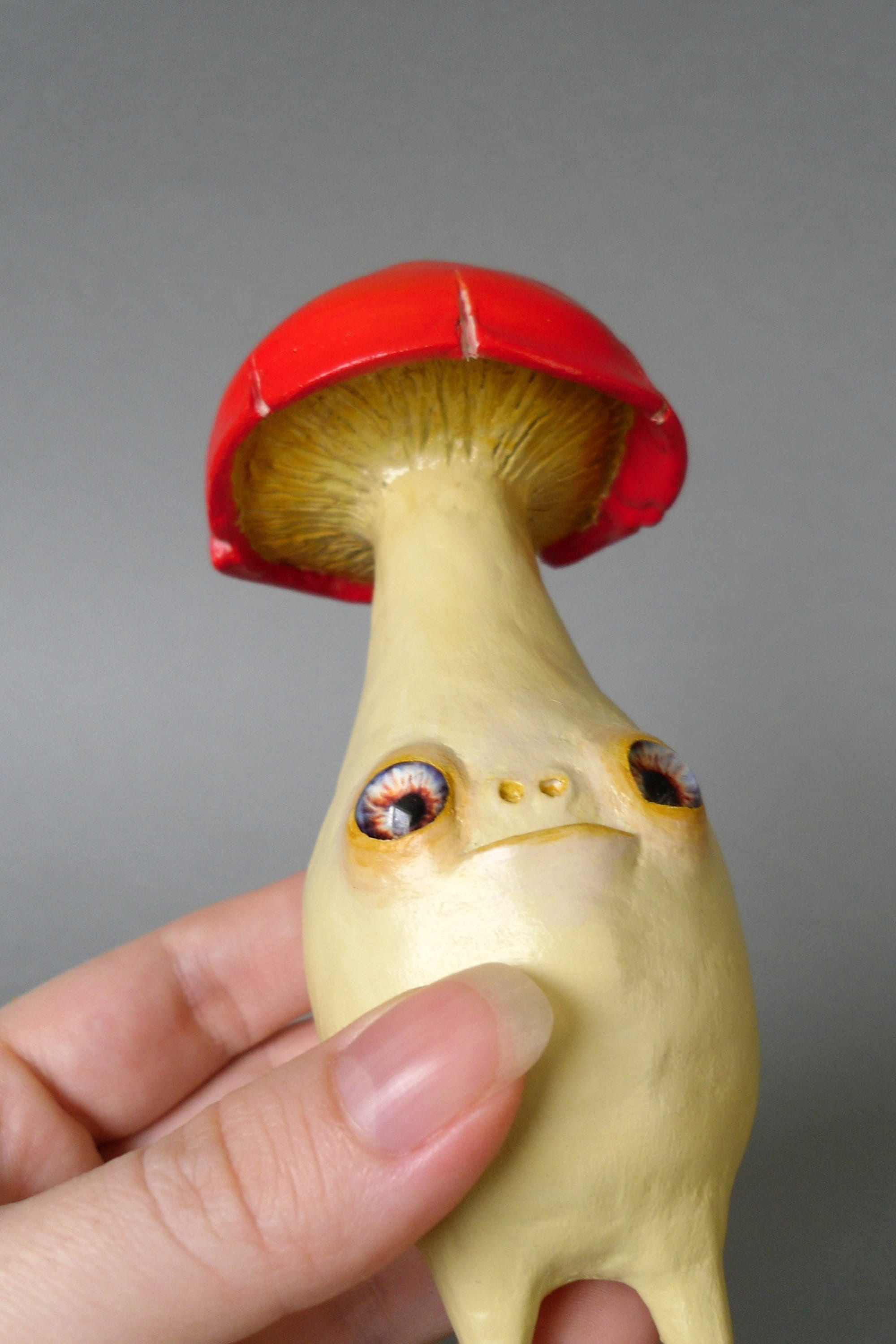 Mushroom Art Doll Mushroom Monster Clay Mushroom Amanita Etsy Israel