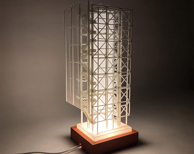 Architectural Model with Concrete Base | Abstract Illuminated Sculpture | Designed and crafted by an architect | Architecture Gift