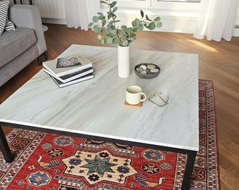 Marble Coffee Table - Handcrafted Stone Center Table