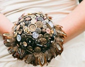 Steampunk Wedding Bouquet for the Alternative Bride