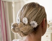 Set of 6 Bridal Wedding Paper Flower Hair Grips Bobby Pins Hair Pins Hair Accessories in lots of colours